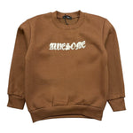 BRAND NAME felpa chiusa girocollo tinta unita con stampa Biscotto per Bambina BN300S BISCOTTO BRAND NAME 