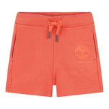 Timberland Baby-Jungen Bermuda-Shorts in Koralle mit Logo in Volltonfarbe