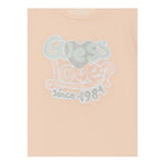 Guess T-Shirt Girocollo Tinta Unita con Stampa per Neonata K5RI06K6YW4 ROSA GUESS 