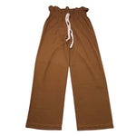 MARIUCCIA pantalone tinta unita modello palazzo Marrone per Bambina MBFW23P238 MARRONE MARIUCCIA 