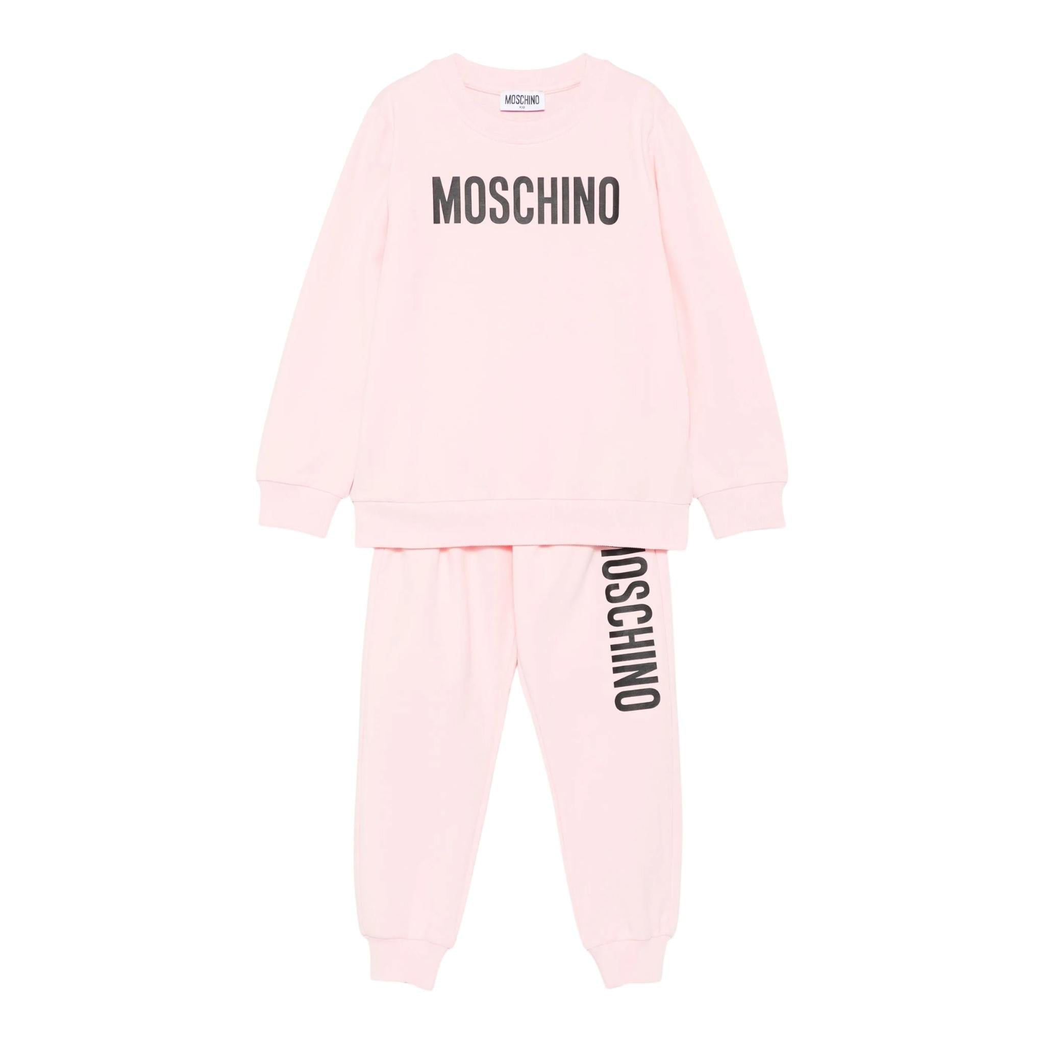 MOSCHINO completo 2 pezzi felpa-pantalone tinta unita Rosa per Bambina HUKM06H ROSA MOSCHINO 