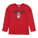 MOSCHINO shirt girocollo tinta unita cn stampa in contrasto Rosso per Neonato MMO00RX ROSSO MOSCHINO 