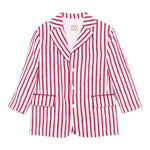 Dou Dou Giacca Tinta Unita con Fantasia A Righe per Bambina DW2P34 BORDEAUX DOU DOU 