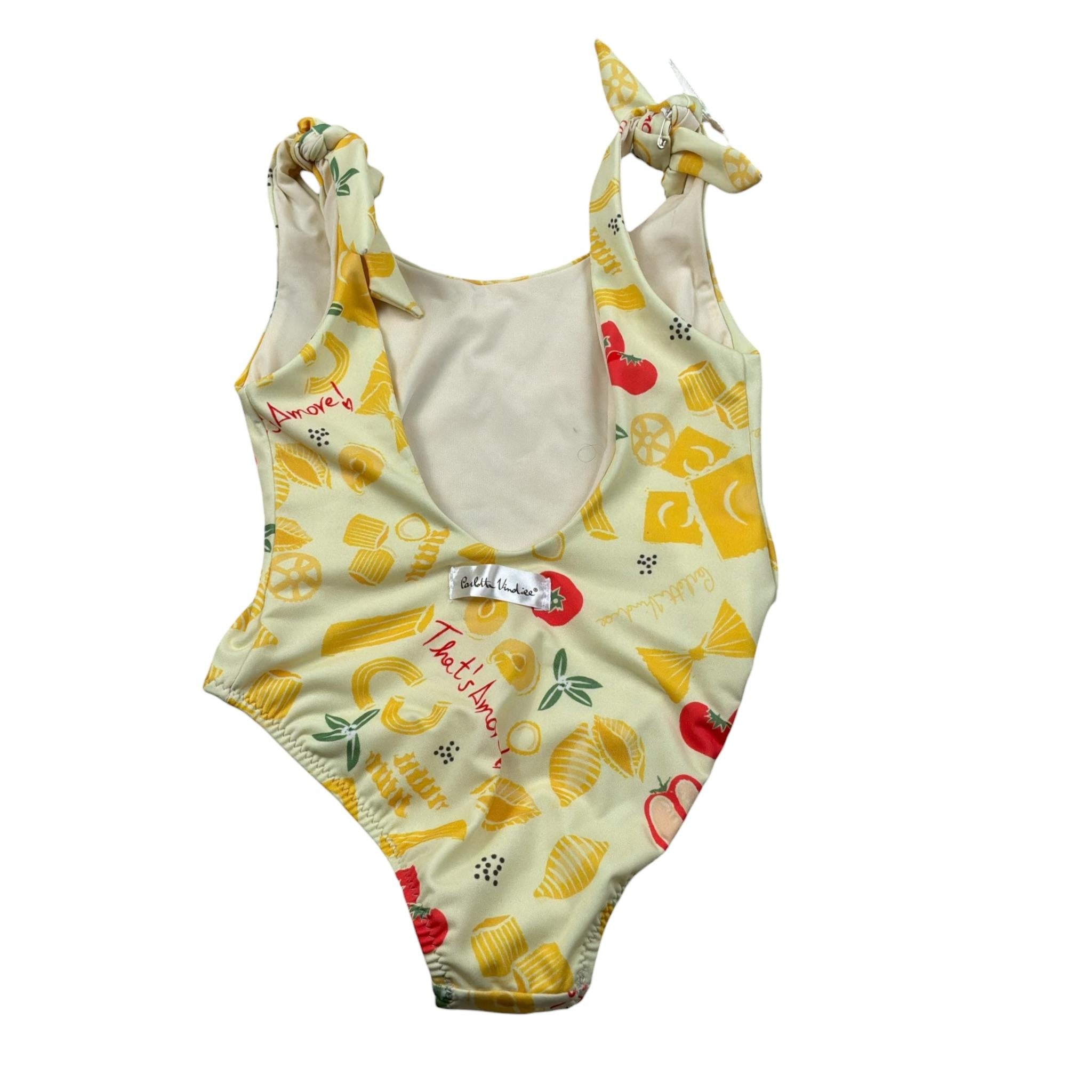 Carlotta Vindice Costume Intero tinta unita con Stampe con Bandana Giallo per Bambina TAC3 GIALLO CARLOTTA VINDICE 