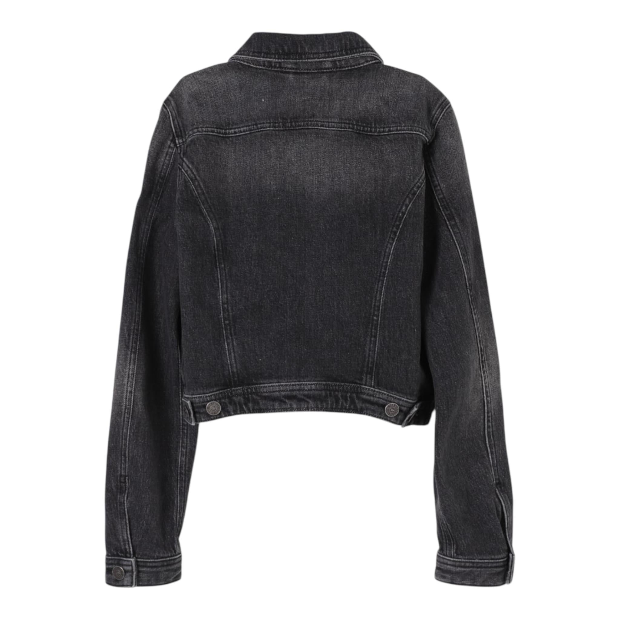 Diesel Giubbino In Denim Tinta Unita con Logo per Bambina J01847 NERO DIESEL 