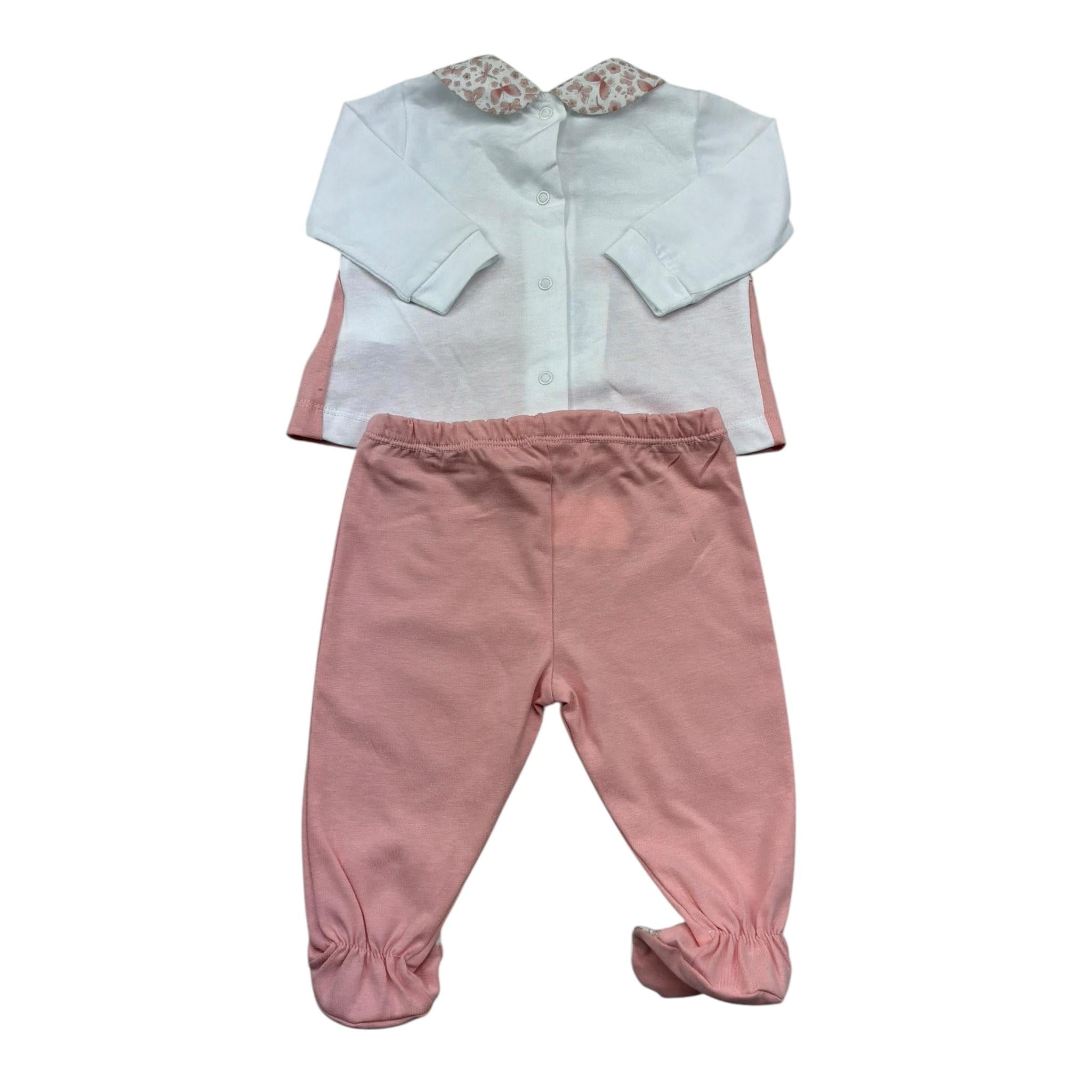 Isabel & Martinez Tutia Manica Lunga Bicolore per Neonata IMTUTINA BIANCO/ROSA ISABEL & MARTINEZ 