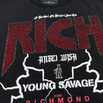 John Richmond T-Shirt Girocollo Tinta Unita con Stampa per Bambina RGP26208TS NERO JOHN RICHMOND 