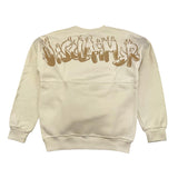 DISCLAIMER felpa girocollo tinta unita con stampa Panna per Bambino 24IDK58225 PANNA DISCLAIMER 