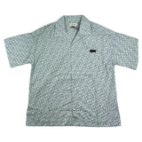 Lanvin Halbarmhemd Print Fantasy Logo Aqua Grün Für Jungen