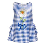 Monnalisa Canotta Fantasia Quadretti per Bambina 1136P8A2 BLU MONNALISA 