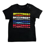 Dsquared2 T-Shirt tinta unita con Stampa Nero per Neonato D2140 NERO DSQUARED2 
