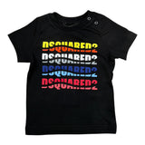 Dsquared2 T-Shirt tinta unita con Stampa Nero per Neonato D2140 NERO DSQUARED2 