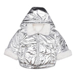 TWINSET giubbino reversbile con cappuccio bicolore Bianco/argento per Bambina 242GJ2210 BIANCO/ARGENTO TWINSET 