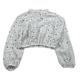 Please Camicia Tinta Unita con Fantasia per Bambina CL13364G73 PANNA PLEASE 