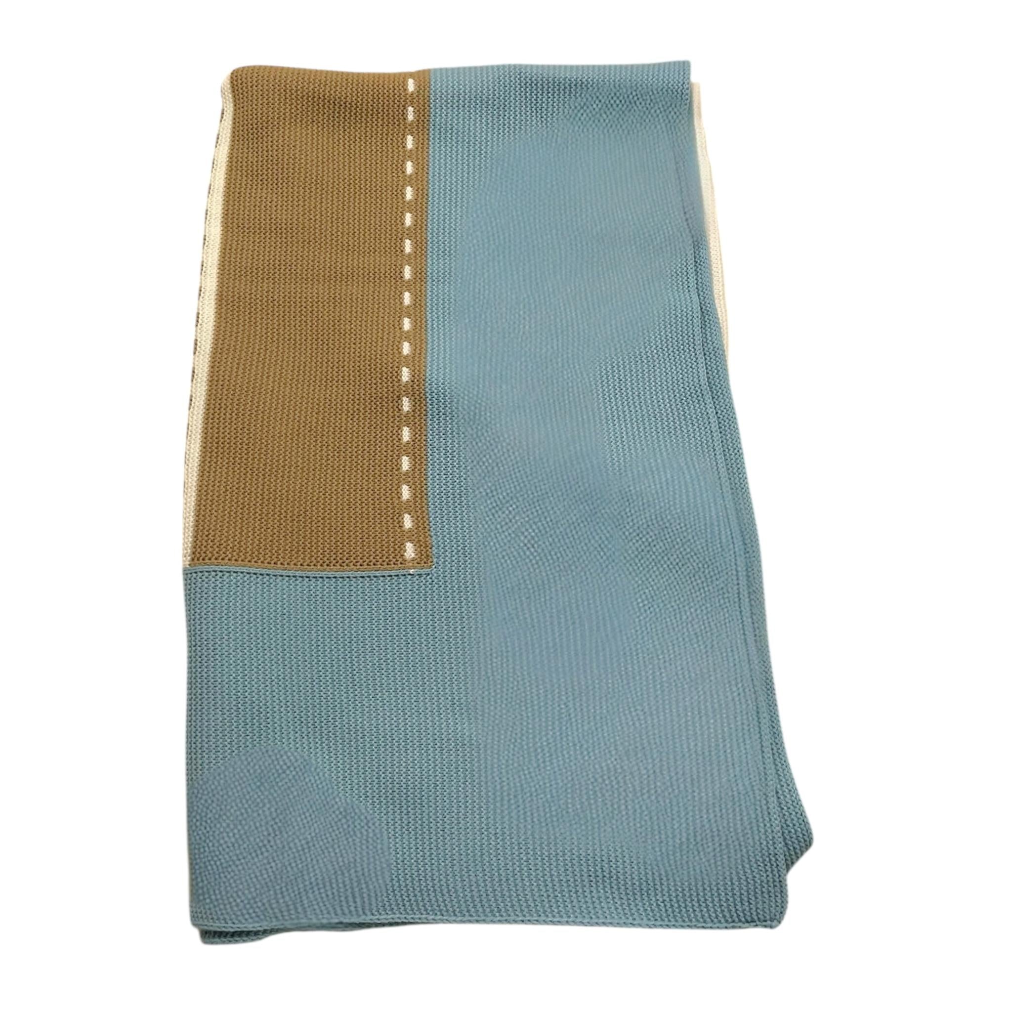 JULIANA coperta tinta unita con fantasia Azzurro per Neonato 24533 AZZURRO JULIANA 