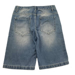 Bikkembergs Bermuda In Denim Tinta Unita con Girovita Regolabile per Bambino BK2494 BLU BiKKEMBERGS 