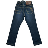 U.S. Polo Assn Jeans Tinta Unita con 5 Tasche per Bambino US41548001 BLU U.S. POLO ASSN 