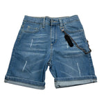 Never Too Bermuda In Denim tinta unita con Girovita Regolabile Azzurro per Bambino NT1635B AZZURRO NEVER TOO 