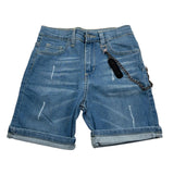 Never Too Bermuda In Denim tinta unita con Girovita Regolabile Azzurro per Bambino NT1635B AZZURRO NEVER TOO 