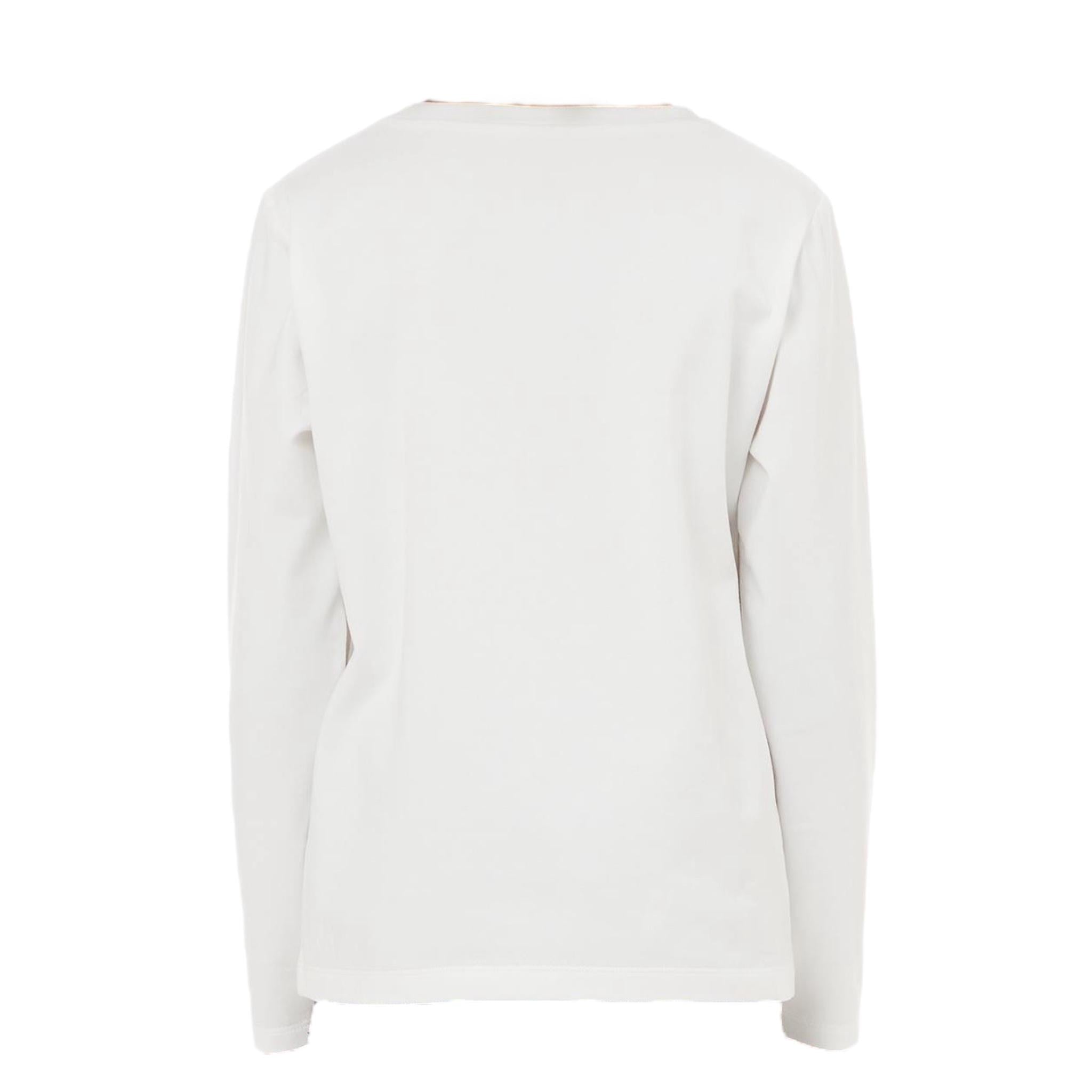 Liu Jo Shirt Girocollo Tinta Unita con Logo per Bambina GF4158 BIANCO LIU JO 