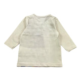 Name.It Shirt, einfarbig, Rundhalsausschnitt, cremefarbener Aufdruck für Baby-Mädchen