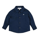 EMPORIO ARMANI camicia tinta unita con logo Blu per Bambino 8NHC01 BLU EMPORIO ARMANI 