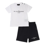 John Richmond Completo 2 Pezzi T-Shirt-Bermuda Bicolore Bianco/Nero per Neonato RIP25018CFX BIANCO/NERO JOHN RICHMOND 