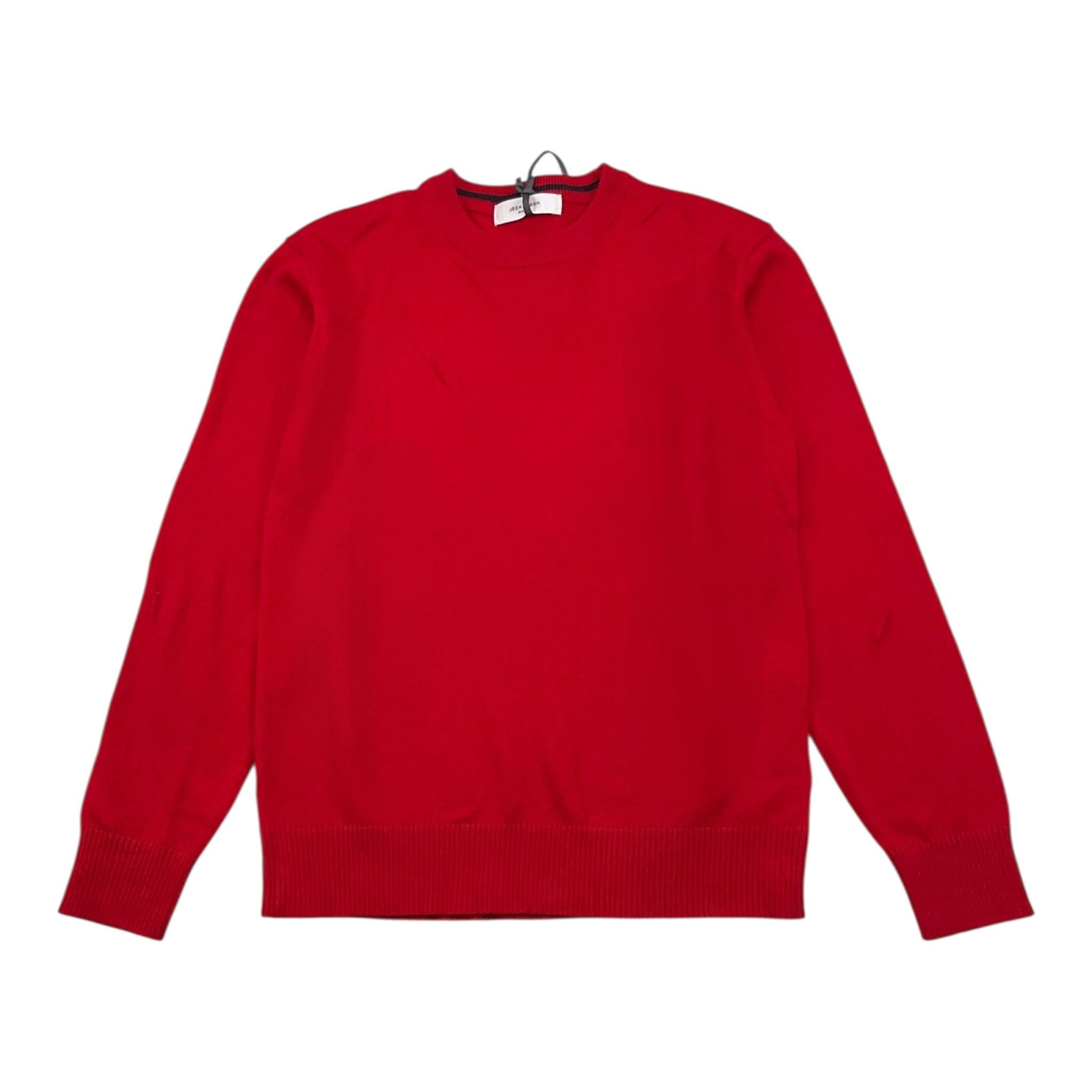 JECKERSON maglia girocollo tinta unita con logo Rosso per Bambino J3508 ROSSO JECKERSON 