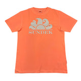 Sundek T-Shirt Rundhalsausschnitt Einfarbig mit orangefarbenem Aufdruck für Jungen