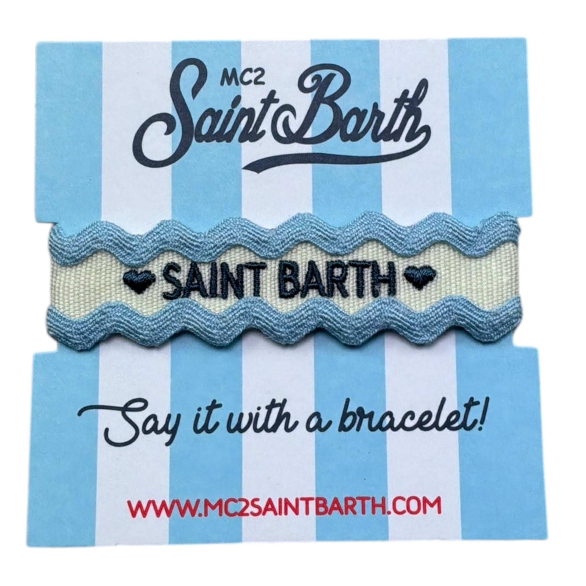 Saint Barth Bracciale Bicolore con Brillantini per Bambina 01104L PANNA SAINT BARTH 