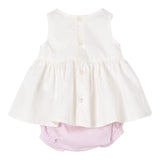 Elisabetta Franchi Completo 2 Pezzi Camicia-Coulotte Bicolore per Neonata ENCD098 BIANCO/ROSA ELISABETTA FRANCHI 