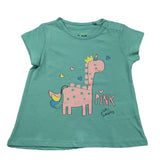 Losan Rundhals-T-Shirt einfarbig mit Kontrastdruck Hellblau für Baby-Mädchen