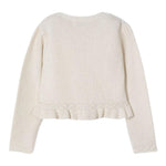 Mayoral Cardigan Tinta Unita con Rouches per Bambina 3374 AVORIO MAYORAL 