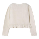 Mayoral Cardigan Tinta Unita con Rouches per Bambina 3374 AVORIO MAYORAL 
