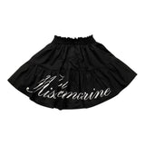 Miss Blumarine Einfarbiger Rock mit elastischer Taille Schwarz für Baby Mädchen