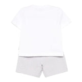 Il Gufo Completo 2 Pezzi T-Shirt-Bermuda Bicolore per Neonato P25DP549C1080 BIANCO/GRIGIO IL GUFO 