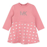 MICHAEL KORS abito manica lunga tinta unita Rosa per Neonata R30127 ROSA MICHAEL KORS 