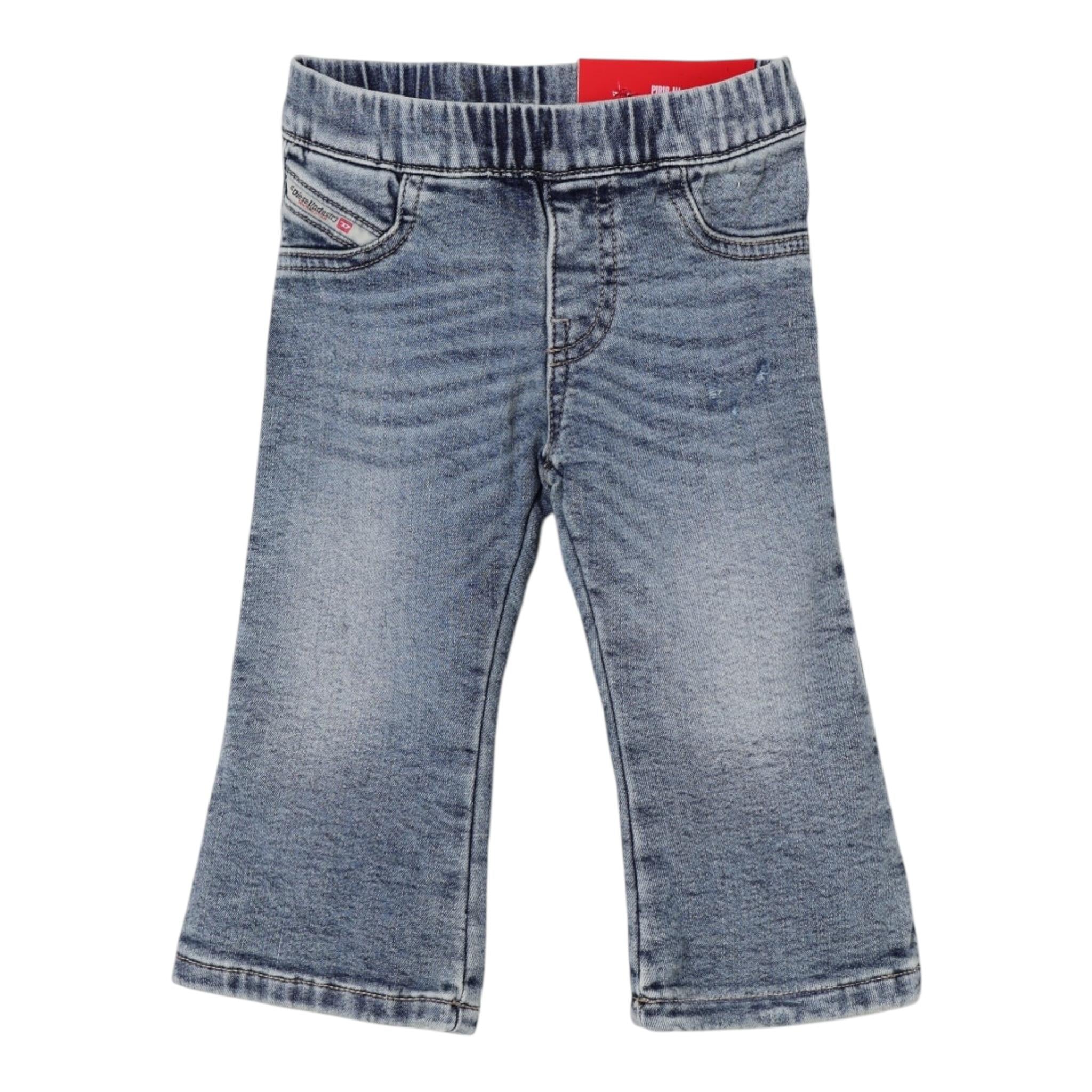 Diesel Jeans Tinta Unita con Eladtico In Vita per Neonata K00649N AZZURRO DIESEL 
