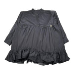 Kaos Abito Tinta Unita Modello Camicia per Bambina KS192 NERO KAOS 