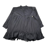 Kaos Abito Tinta Unita Modello Camicia per Bambina KS192 NERO KAOS 