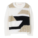 LIU JO maglia tricolore girocollo con fantasia Bianco per Neonata KF4124MA51L BIANCO LIU JO 