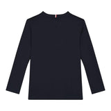 TOMMY HILFIGER shirt girocollo tinta unita con stampa in contrasto Blu per Bambino KB0KB08659 BLU TOMMY HILFIGER 
