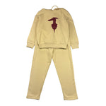 TRUSSARDI completo 2pz tinta unita con stampa Beige per Bambino TBA25007CF BEIGE TRUSSARDI 