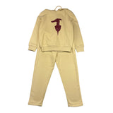TRUSSARDI completo 2pz tinta unita con stampa Beige per Bambino TBA25007CF BEIGE TRUSSARDI 