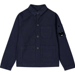 C.P. Company Camicia Manica Lunga Tinta Unita per Bambino CUA000 BLU C.P. COMPANY 