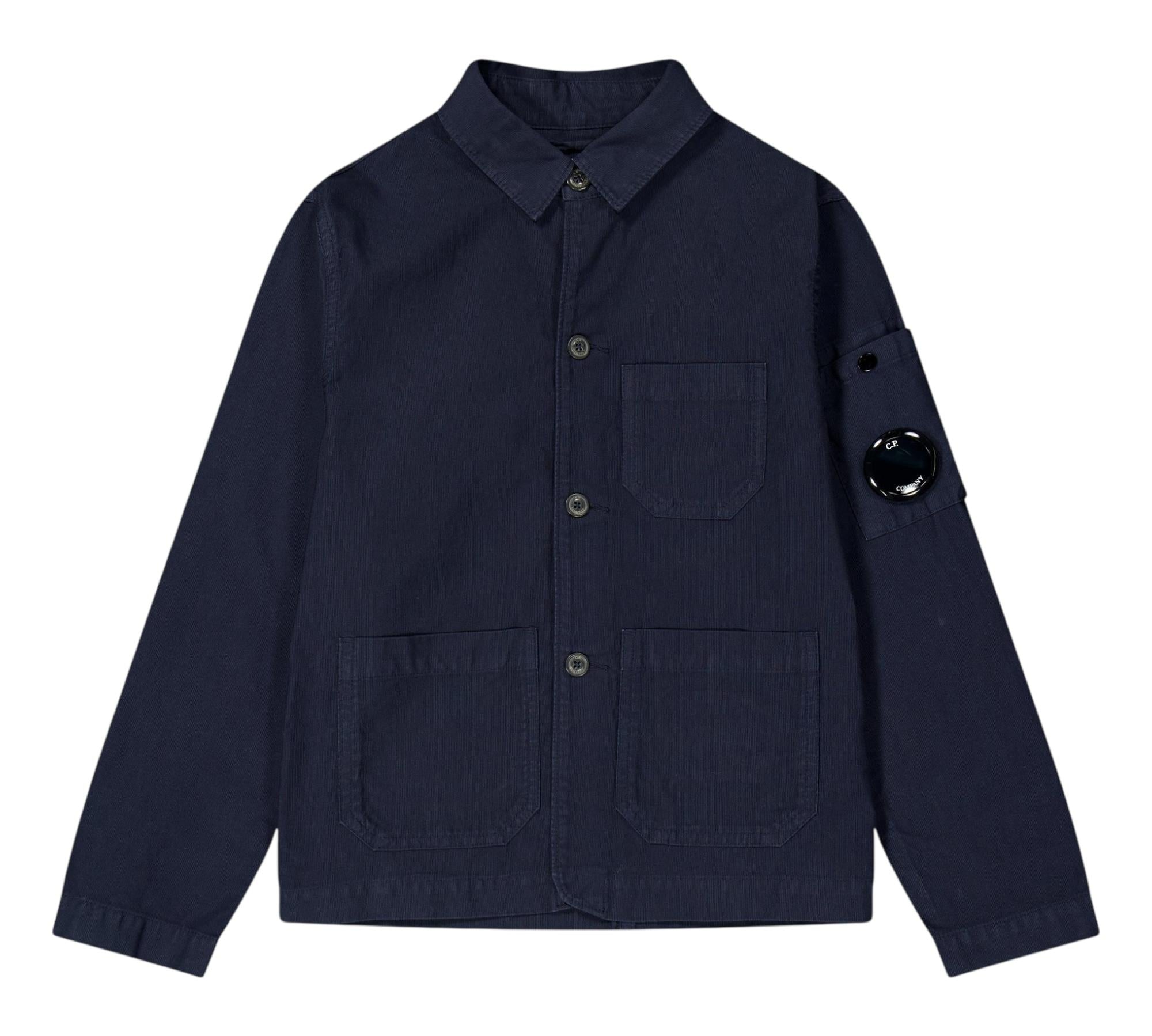 C.P. Company Camicia Manica Lunga Tinta Unita per Bambino CUA000 BLU C.P. COMPANY 