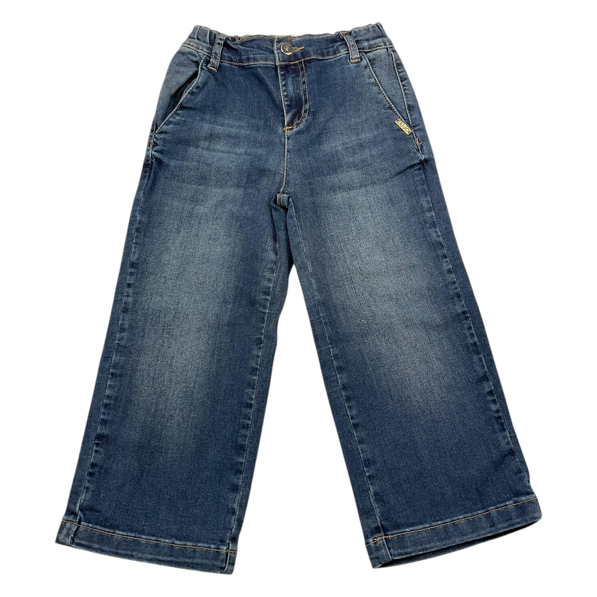 LIU JO jeans tinta unita modello palazzo Blu per Neonata KF2178N BLU LIU JO 