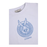 Iceberg T-Shirt Girocollo Tinta Unita con Stampa per Bambina TSICE5154J BIANCO ICEBERG 