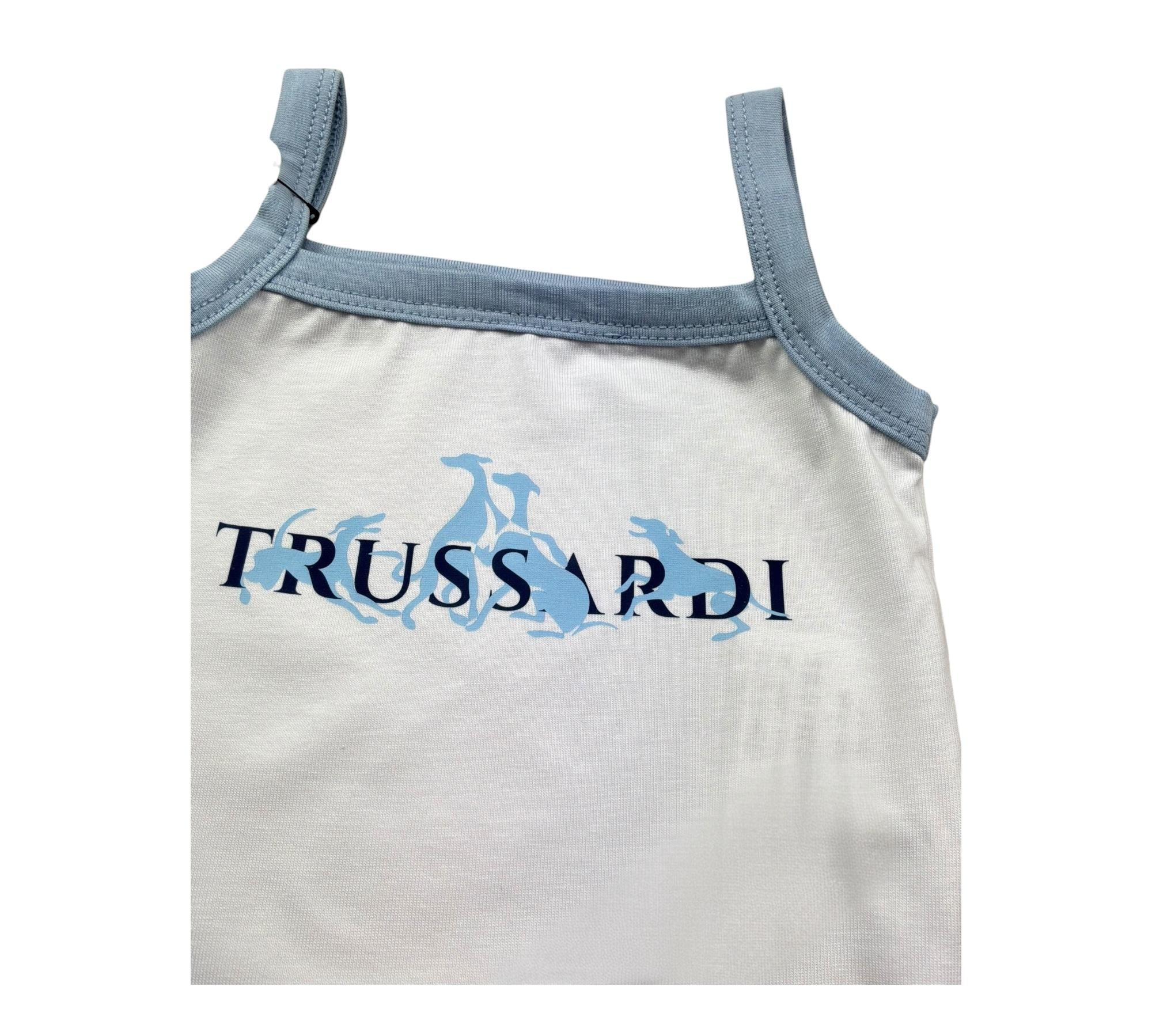 Trussardi Body Bretelline Tinta Unita con Logo per Neonata TIP26125BD BIANCO TRUSSARDI 