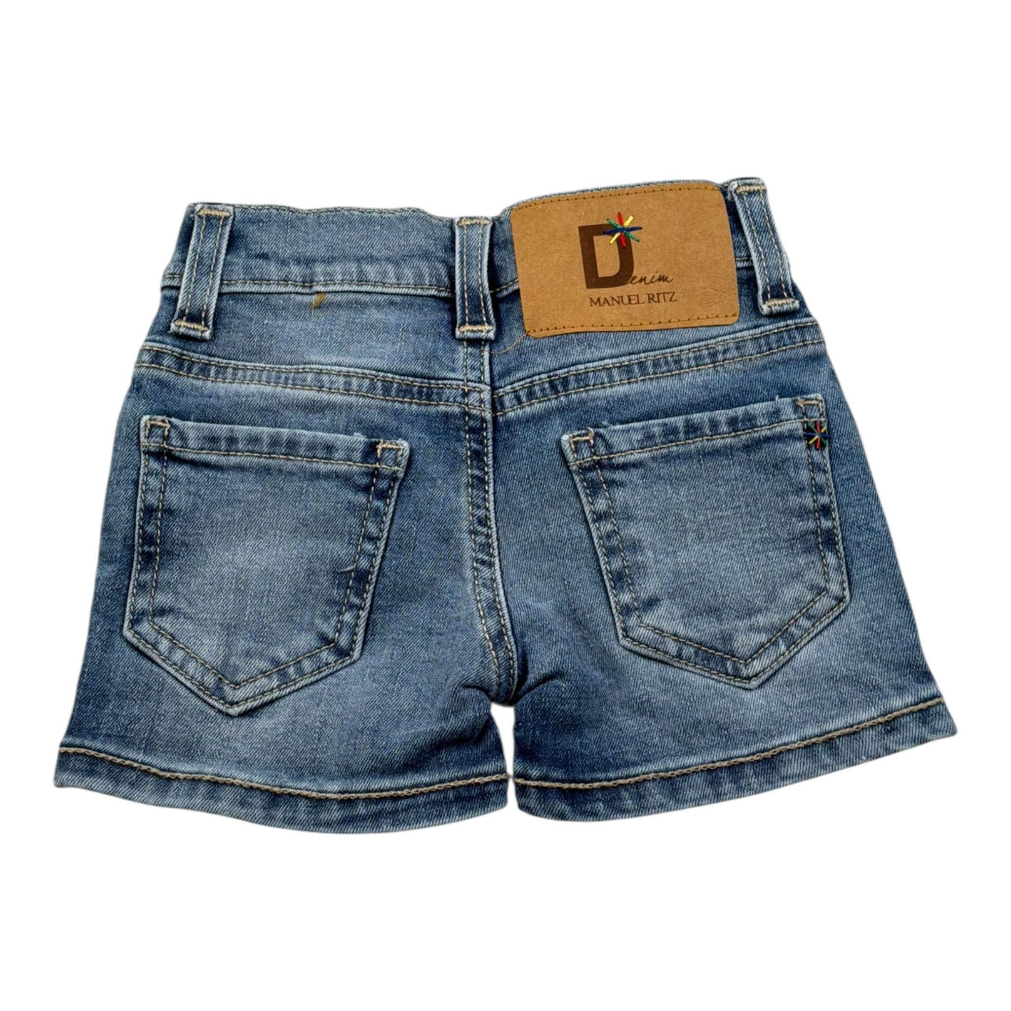 Manuel Ritz Bermuda In Denim Tinta Unita per Bambino R2406 AZZURRO MANUEL RITZ 